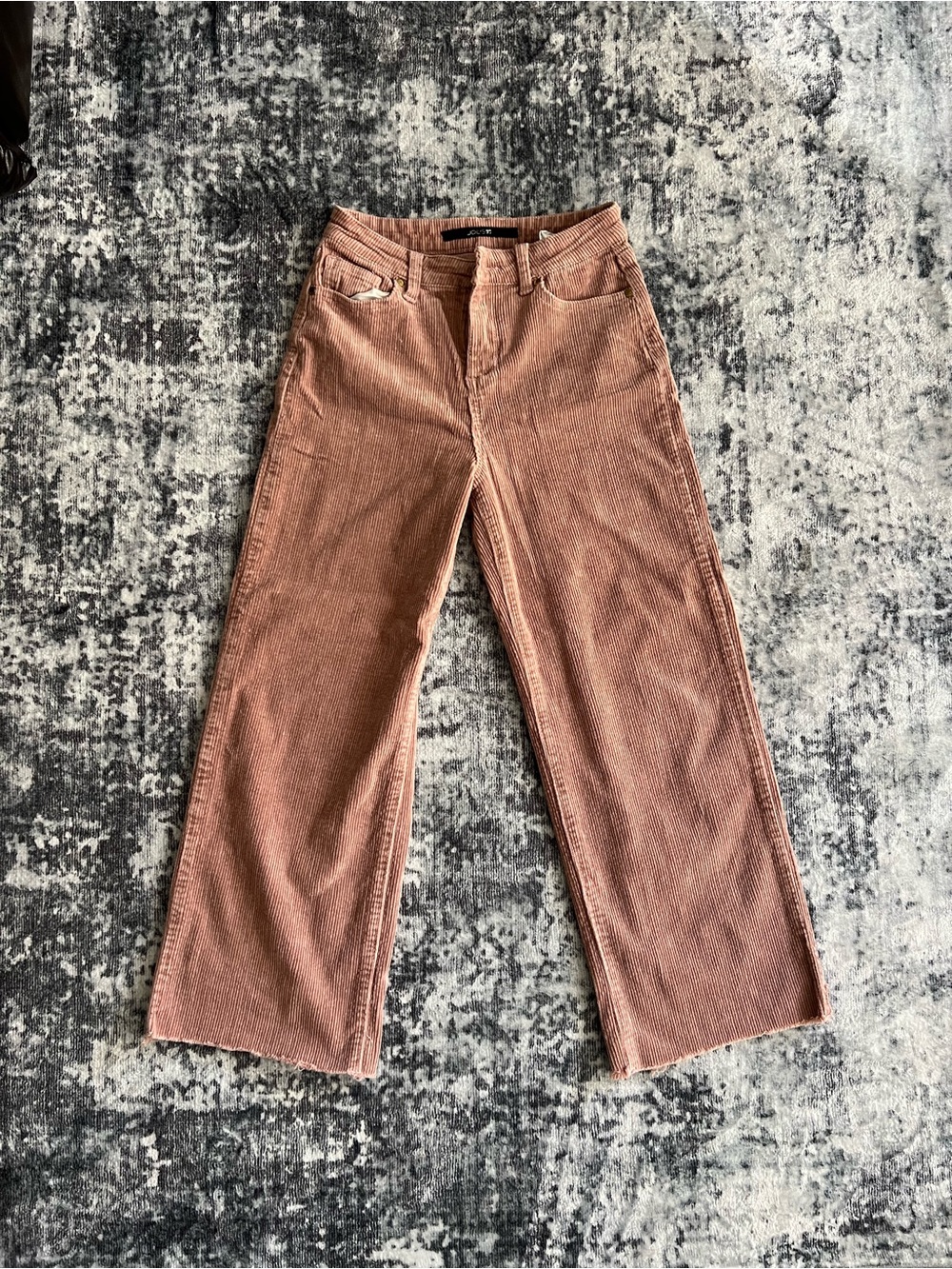 Joe's Jeans Girls Pink Corduroy Wide Leg Raw Hem Pants Size 16